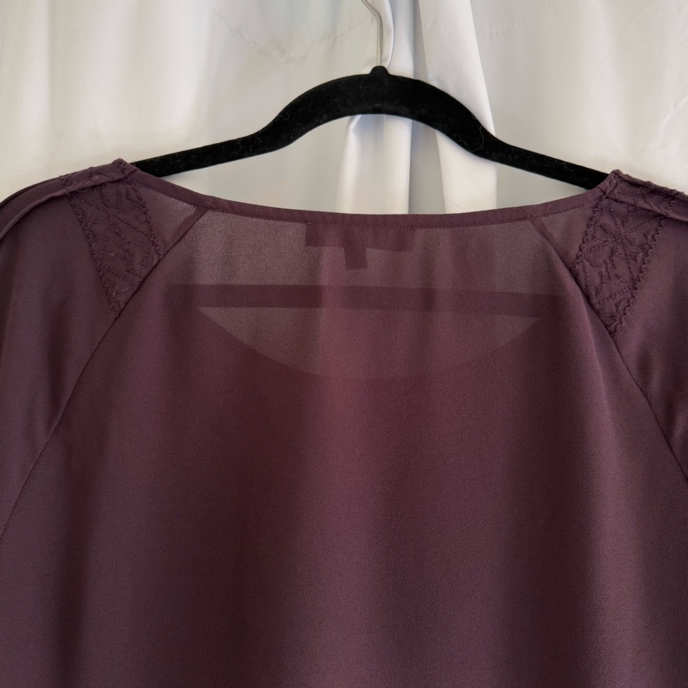 Sanctuary Embroidered Blouse Plum Kimono Sleeve Boho Top Women’s Small - Picture 6 of 7